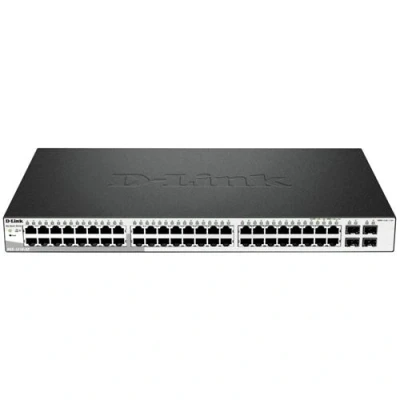 Image de D Link DGS 1210 52 Commutateur 48 x 10/100/1000 + 4 Gigabit SFP de bureau Montable sur rack AC 100/230 V