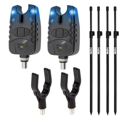 Afbeelding van Eurocatch Beetmelder Bankstick set 2 rod Karpervissen Beetverklikker Hengelsteun