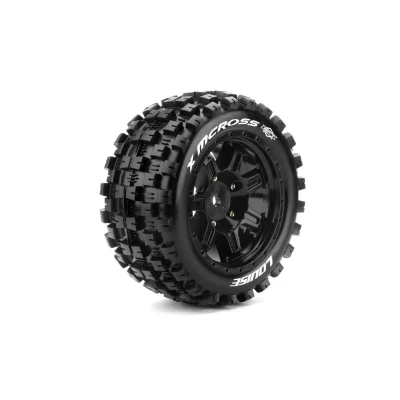 Afbeelding van Louise RC MFT X MCROSS Maxx Serie Mounted Sport Black wheels Hex 24mm 2stuks