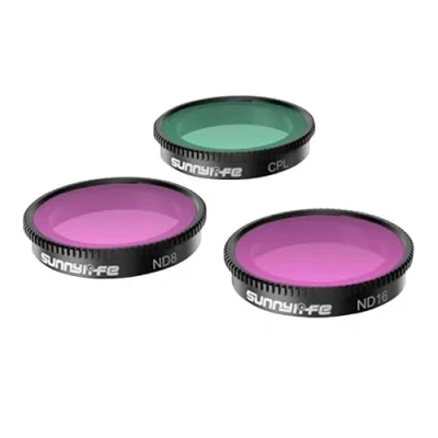 Afbeelding van Sunnylife Set van 3 filters CPL+ND8+ND16 voor Insta360 GO 3/2 (ND / grijsfilter), Lensfilter
