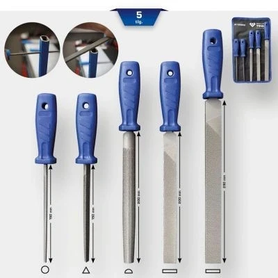 Afbeelding van Brilliant Tools, Raspen + Vijlen, Vijlenset 5 stuks (Knip 1, 414 mm)