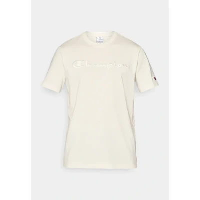 Afbeelding van Champion Icons Crewneck WITH Large LOGO Tshirt print, Heren, Maat: Large, Beige