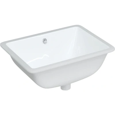 Afbeelding van Wastafel rechthoekig 52x38,5x19,5 cm keramiek wit