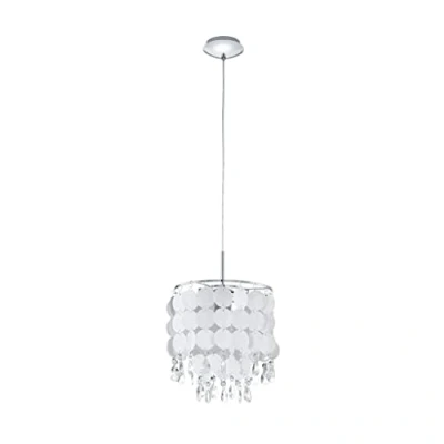 Afbeelding van EGLO Fedra 2 Hanglamp 1 Lichts Ø250mm. Chroom Parelmoer, Helder