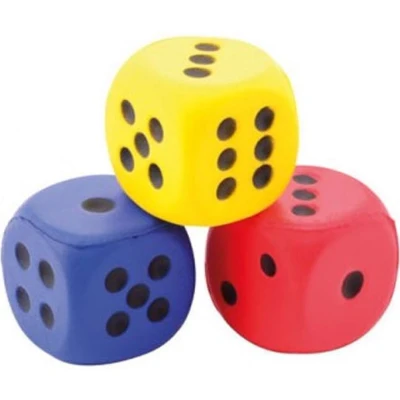 Afbeelding van Stress Dobbelstenen Set 3 stuks 4cm