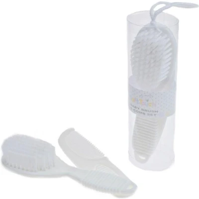 Afbeelding van Soft Touch Borstel En Kam Set 2 delig Wit