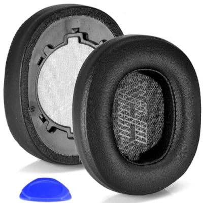 Afbeelding van Live 500 BT vervangende oorkussens van schuim, compatibel met JBL 500BT draadloze over ear hoofdtelefoons, zachte leren oorkussens, geluidsisolatieschuim (zwart)