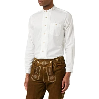 Image de Stockerpoint Chemise traditionnelle Leon pour homme, Blanc., L