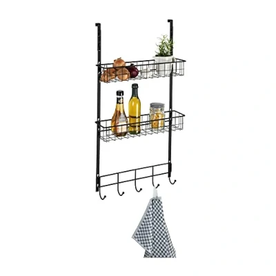 Afbeelding van Wenko Multifunctioneel over de deur rek 54112100 Ophangen zonder boren, Geschikt voor opdekdeur, stompe