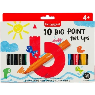 Afbeelding van Bruynzeel Kids viltstiften Big Point, set van 12 stuks, assorti viltstift