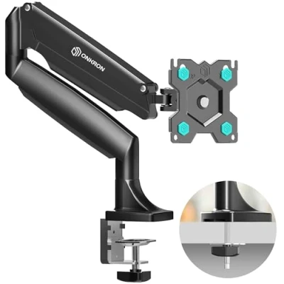 Afbeelding van ONKRON G100 PS monitorarm, bureauhouder voor 13 A 32 inch computerscherm, zwart