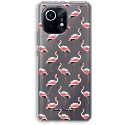 Afbeelding van Case Company® hoesje geschikt voor Xiaomi Mi 11 Flamingo Soft Cover Telefoonhoesje Bescherming aan alle Kanten en Schermrand