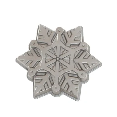 Afbeelding van Nordic Ware Cakevorm, bakvorm Cakevorm Sneeuwkristallen Silver Antiaanbaklaag Gegoten aluminium