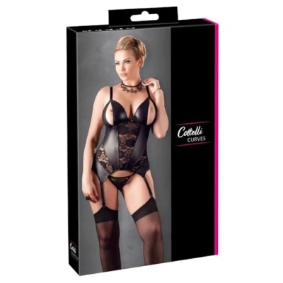 Afbeelding van Zwarte Plussize Jarreteltop