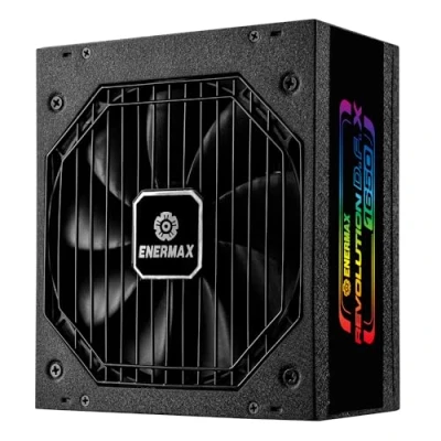 Afbeelding van ENERMAX Revolution D.F. X ARGB ATX3.0 PCI e 5.0 Compact Gaming &amp; Streaming PC Power Supply 1650W 80Plus Gold (Full Modular, 2x 12VHPWR, Semi Fanless), ERT1650EWT, zwart