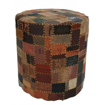 Afbeelding van Veer Carpets Poef Royal Labels Rond