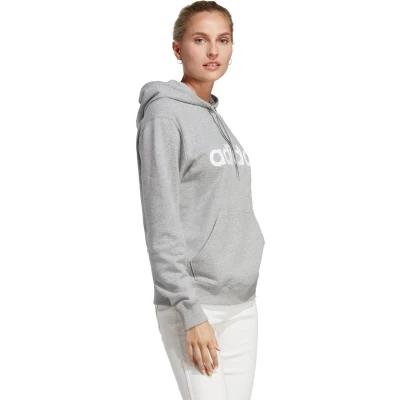 Afbeelding van adidas Sportswear W LIN FT HD Sweater, Dames, Maat: Large, Medium grey heather/white