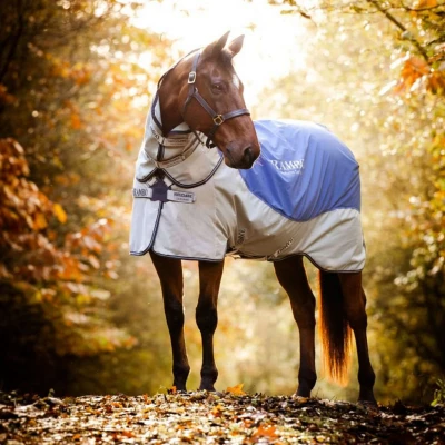 Afbeelding van Rambo Autumn Series Turnout Navy/Grijs 145/198
