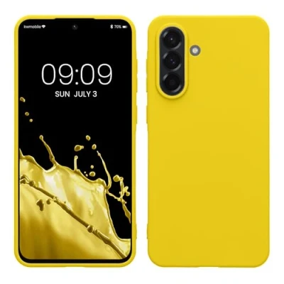 Afbeelding van kwmobile telefoonhoesje geschikt voor Samsung Galaxy A56 5G Hoesje smartphone Back cover in stralend geel