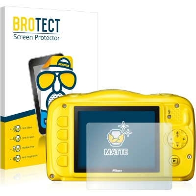 Afbeelding van BROTECT Screenprotector voor Nikon Coolpix S33 Folie Beschermfolie matte (2 Stuks)