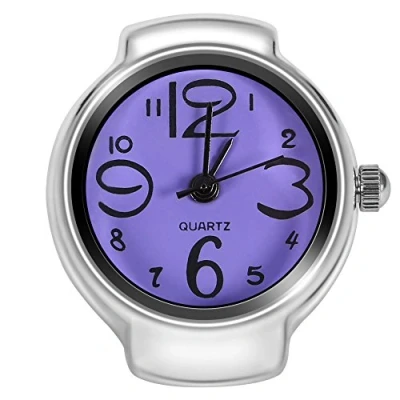 Afbeelding van Dilwe Analoog kwartshorloge, 8 trendy kleuren, voor dames en heren, Paars., Armband