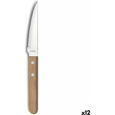 Afbeelding van Vleesmes Amefa Pizza Bois Metaal Hout (21 cm) (Pack 12x)