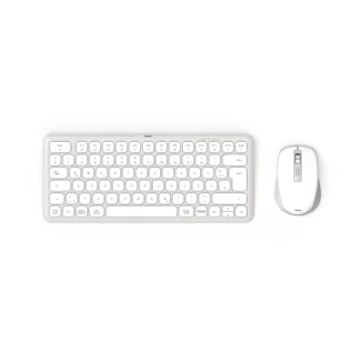 Afbeelding van Hama Draadloze toetsenbordset (toetsenbord en muis voor meerdere apparaten met Bluetooth/radio pc, smartphone, tablet, klein, batterijen, stille toetsen, multimedia lay out