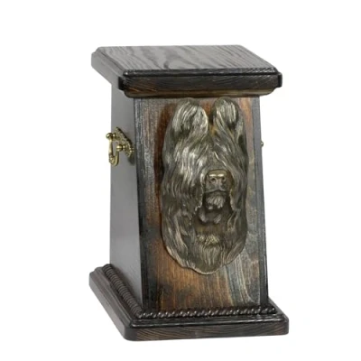 Afbeelding van Elegante urn hond voor Briard met hondenbuste ter nagedachtenis