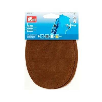 Image de Prym 929383 Patchs en simili daim (repassage), 10 x 14 cm, camel, marron