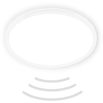 Afbeelding van Briloner Move LED plafondlamp IP44 7526416 Bewegingsmelder Indirect licht 3m bereik 120 graden lichtopname Spatwaterdicht Ø42 x 3 cm Wit
