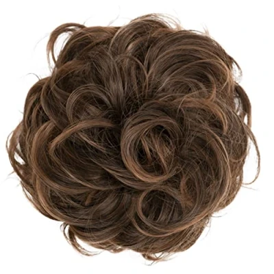 Afbeelding van PRETTYSHOP G23E Scrunchie haarverlenging voor bruiloften, volumineuze krullen, slordig, bruin