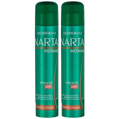 Afbeelding van NARTA Deodorant voor heren, anti transpirant, klassiek, 24 uur, 200 ml, 2 stuks