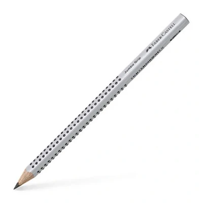 Afbeelding van Faber Castell grafietpotlood Jumbo Grip HB zilver FC 111920