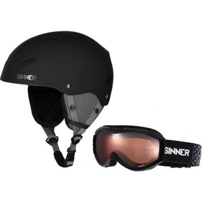 Afbeelding van Sinner Senior Skihelm + Bril (bingham+toxic) Zwart