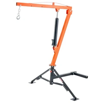 Afbeelding van VEVOR Hydraulische kraan voor bestelwagens, capaciteit 453,6 kg, 360 graden draaibaar, op trekhaak met drie pijlcapaciteiten van 226,8 340,2 kg en het optillen