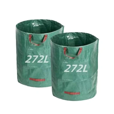 Afbeelding van NestNook 2 x 272 liter tuinafvalzakken met handgrepen (elk l), herbruikbare tuinzakken voor tuinafval, garnituur, plantenafval, gras en bladeren