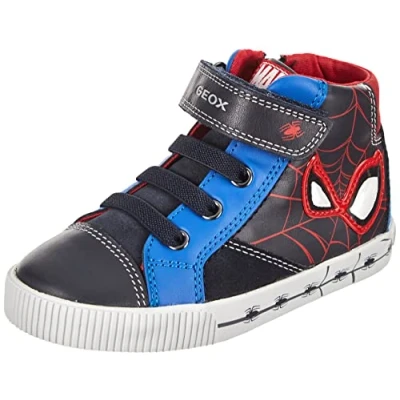Afbeelding van Geox Marvel Spiderman Kilwi BOY Laarzen voor kinderen, Maat: 21, Navy/royal Leer en imitatieleer