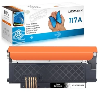 Afbeelding van LOSMANN 117A Toner compatibel met HP W2070A chip voor Color Laser 150 a nw Series MFP 170 178 nwg 179 FNG fnw (zwart)