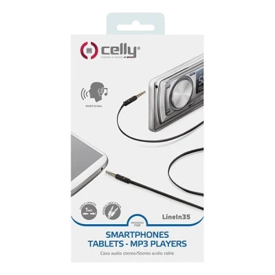 Afbeelding van Celly Audiokabel 3.5mm zwart 0517535