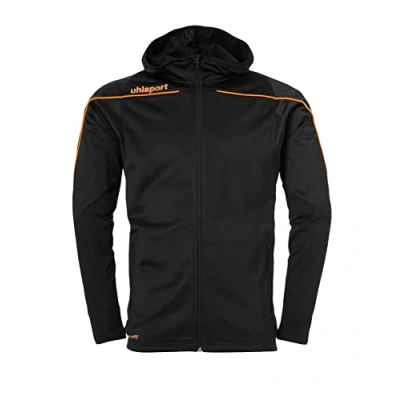 Afbeelding van Uhlsport Stream 22 Trainingsjas Met Capuchon Kind Zwart Fluor Oranje Maat 164