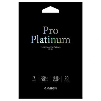 Image de CANON PT 101 4X6 PRO PLATINUM PHOTO PAPER (20 SHEETS)
