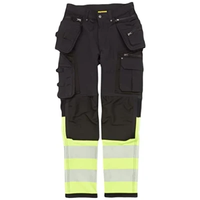 Afbeelding van Blaklader High Vis 4 weg stretch werkbroek 1993 1642 Zwart/High Geel C150