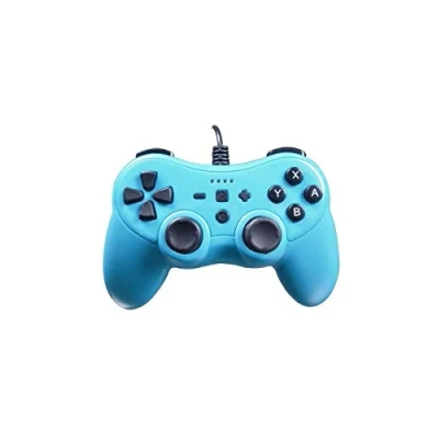 Afbeelding van Subsonic Manette Colorz avec câble ultra long de 3 mètres, vibration et gyroscope Accessoire pour console Nintendo Switch Bleu Néon