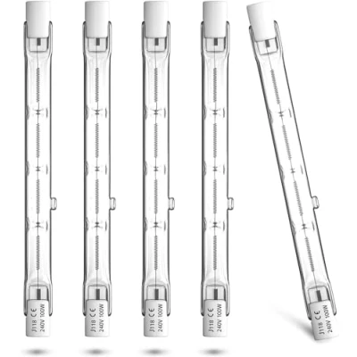 Afbeelding van Bonlux 100 W, 118 mm, R7s, dimbaar, halogeenlamp, potlood, warmwit, 2800 K, lineair, 1500 lm, projector, AC220 240 V, voor verlichting van huis, werk, veiligheid, staande lamp enz (5 stuks)
