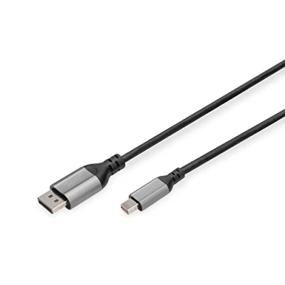 Afbeelding van Digitus DB 340106 020 S DisplayPort kabel / Mini Aansluitkabel stekker, stekker 2 m Zwart Afgeschermd,