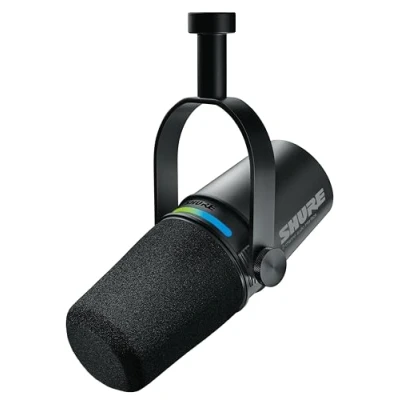 Image de Shure MV7i Slimme Podcast Microfoon + Ingebouwde Audio Interface Apparatuur Bundel met 2 Kanalen voor Dubbele XLR Microfoons of Instrumenten
