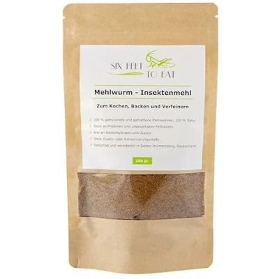 Afbeelding van Insecteneiwitmeel 100 g gedroogde en gemalen meelwormen insectenmeel voor menselijke consumptie koken, koken verfijnen zonder additieven