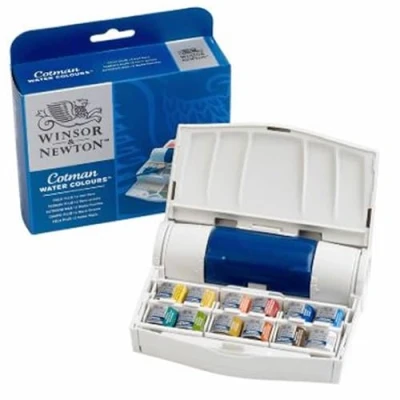 Afbeelding van Winsor &amp; Newton Cotman Field Plus Aquarelset 12 halve napjes