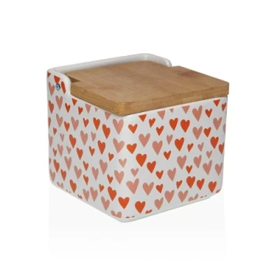 Afbeelding van Zoutvaatje met deksel Versa Amore Keramisch Dolomite 12,2 x 11,5 cm