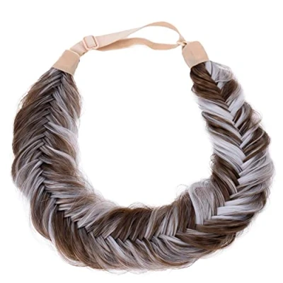 Afbeelding van CAISHA HZ307 Gevlochten Haarband Accessoires Voor Reflect Haar Grijs Bruin